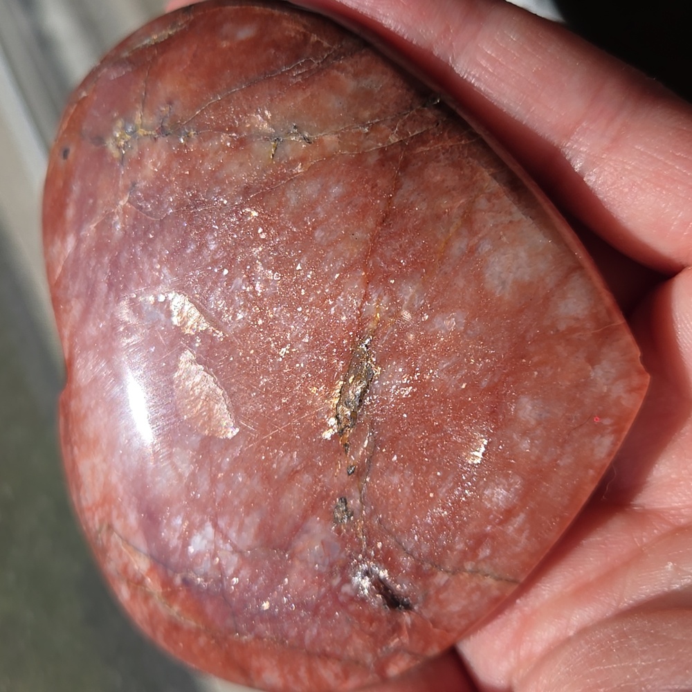 Fire moonstone heart - Picture 6 of 8
